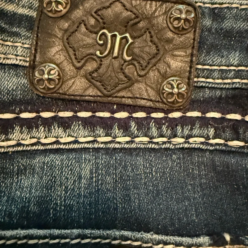 Miss Me Blue Distressed Ankle Jeans